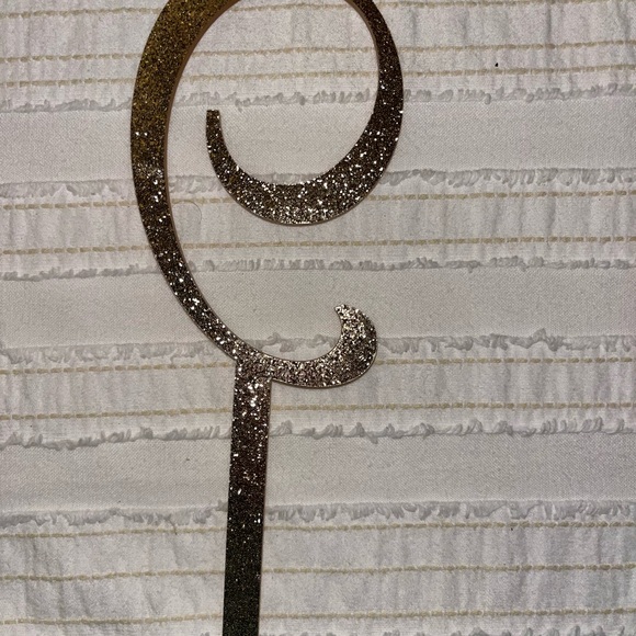 Gold Glitter Number Cake Toppers (NWT) - Picture 4 of 6